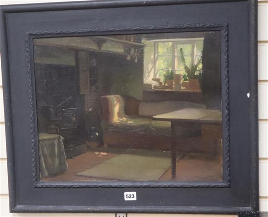 William Knight (1871-1958) oil, A Cottage Interior, signed, 38 x 48cm.
